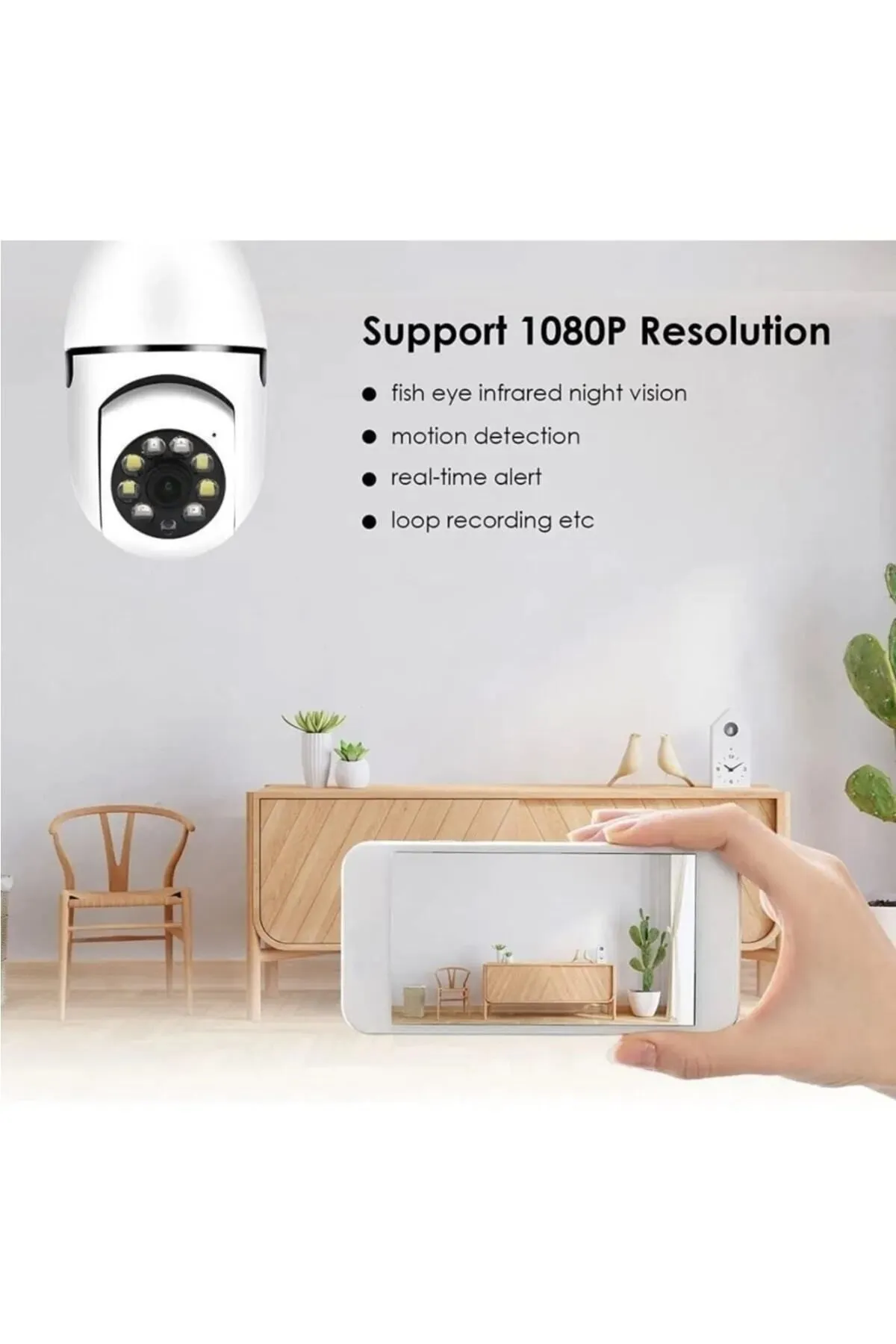 Torima Cmr-6 360° Full Hd 1080p Ampül Smart Ip Kamera 